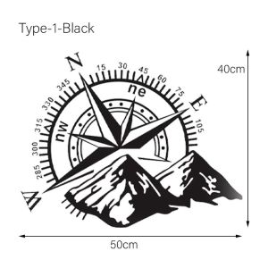 Stiker Sticker Mobil Motif Kompas Montain Universal Sticker Cutting Mobil