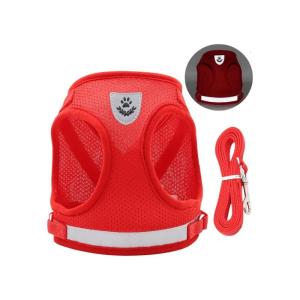 Adjusting Net Dog Harness For Summer Reflective Safety Designs Easy Wear Chest Strap for Small Dog Walking Gear