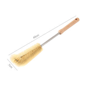 Wooden Handle Bottle Cup Brush L-shaped Head Bottle Brush Glass Cup Scrubber Cleaning Brush Kitchen Cleaning Tool