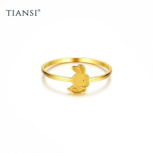TIANSI 916 (22K) Gold Rabbit Ring 兔子戒指 R02-005 Cincin Emas