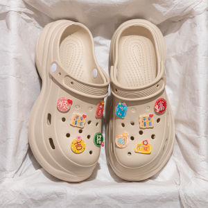 [Free Shipping] DIY womens summer outdoor clogs 2025 new style breathable and non-slip EVA thick-soled two-way slippers for women