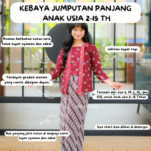KEBAYA BATIK ANAK KEBAYA JUMPUTAN SET KEBAYA ANAK