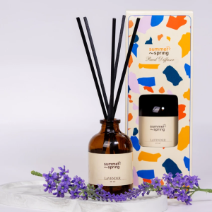 Reed Diffuser Lavender Summer Spring - Pengharum Pewangi Ruangan Kamar Aromatherapy Natural 40ML