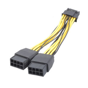 Double 8Pin 6+2PIN Female to 16Pin 12+4Pin Male Adapter Cable for RTX40 Series Stable to Motherboards Power Transfer