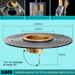 Anti-odor and insect-proof floor drain core universal floor drain accessories bathroom brass floor drain quick installation and fast drainage