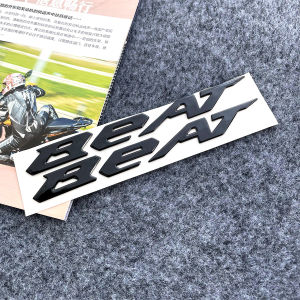 2pcs BEAT Logo Emblem 3D Gel Sticker Decor Motorcycle Motor Bike Scooter Body Decal Accessories