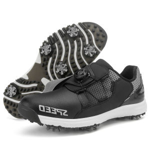 AU Golf shoes mens and womens breathable with automatic rotating laces casual style available in couples sizes with fixed studs mens and womens athletic shoes