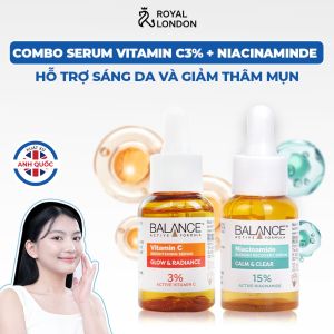 Combo serum ngừa mụn giảm thâm và làm sáng da Balance Vitamin C và Niacinamide Serum 30ml/chai