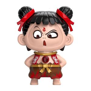 พวงกุญแจตัวอักษร Nezha พร้อมกลไกการเปลี่ยนใบหน้าสนุกๆและมีสไตล์สำหรับกระเป๋าเป้กุญแจและอีกมากมายเครื่องประดับ