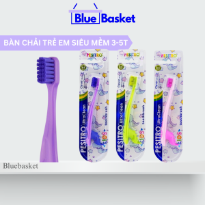Bàn Chải Đánh Răng Trẻ Em Siêu Mềm Từ 3-5 Tuổi Pesitro Clever Ultra Soft 7680 Cao Cấp