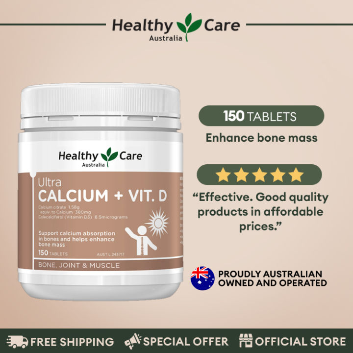 Ultra Calcium Exp date: Sep 2024 Healthy Care Ultra Calcium + Vitamin D - 150 Tablets ...