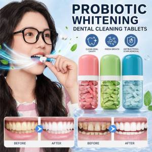 Probiotic Teeth Cleaning Tablets/Fresh Breath Tablets/Stain Remover/Teeth Whitening Tablets/Oral Care/Fresh Breath Probiotic Tablets/Teeth Stain Removal For Daily Oral Hygiene