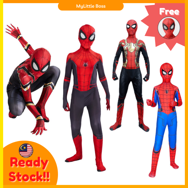 Avengers Spiderman Iron Spiderman Costume for Kids/Adults, baju ...