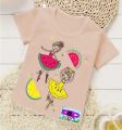 D&C KIDS Atasan kaos anak perempuan lengan pendek ukuran 1-10 tahun double dance  dc431. 