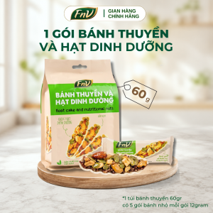 Bánh thuyền hạt dinh dưỡng mix gạo lứt ăn vặt FNV 1 gói 60g