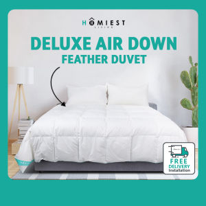 Deluxe Air Down & Feather Duvet – Luxurious ultra-soft breathable all-season warmth lightweight anti-allergy