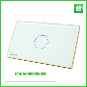 Công Tắc cCảm Ứng Wifi Thông Minh Hunonic 1 Kênh Viền Nhôm Điều Khiển Hẹn Giờ Trên Điện Thoại