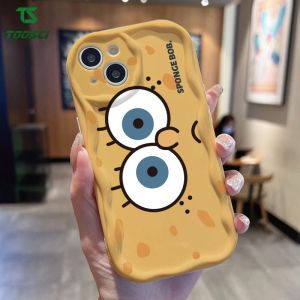 3D Wave Border Cute Big Eye Monster SpongeBob Patrick Star Phone Casing Soft Back Cover For VIVO S1 Pro T1 V15 Pro V20 Pro V23 V23E V25E V27 Pro V27E Z1 Pro
