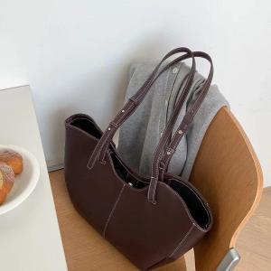Vintage Women Handbag Large Capacity Portable Shopping Shoulder Bag Luxury PU Leather Ladies Commuter Underarm Totes Bag bolsa2026