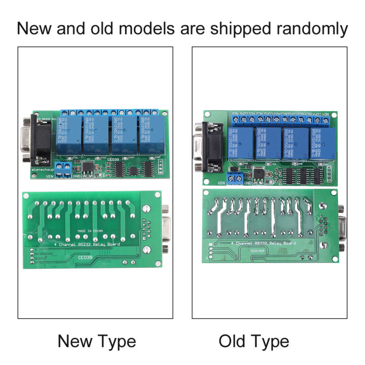 12V 4Ch DB9 RS232 Relay Board Remote Control UART Serial Port Switch ...