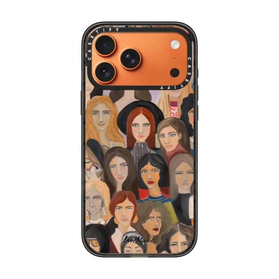 CASETiFY Heart Evangelista Pattern Acrylic Shockproof with MagSafe