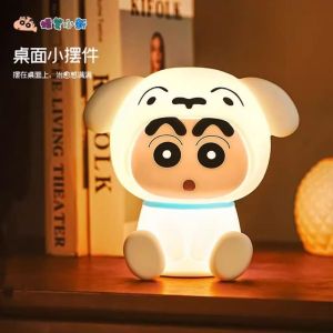 Crayon Shin chan Soft Light Cute Patting Lamp Creative Bedhead Ornament Charging Atmosphere Nightlight Meaning Birthday Gift蜡笔小新柔光可爱拍拍灯创意床头摆件充电氛围小夜灯意义生日礼物