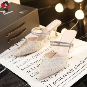 katerina fashion Korean Heels Sandals Shoes Pointed For Women #6910