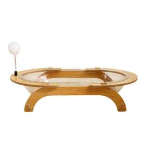 หลุมแมว ที่นอนสัตว์เลี้ยง ของเล่น 2in1 ที่นอนแมวทร งแคปซูลอ่างใส ที่นอนอวกาศ งานไม้แข็งแรง ถอดออกได้