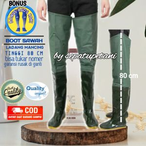 SEPATU BOOT KARET PANJANG PETANI SAWAH 80 cm ANTI AIR SEPATU BOTS KARET SEPATU SAWAH( 80cm) BOOT BUT SAWAH PETANI LADANG KEBUN MANCING TAMBAK LUMPUR SUNGAI RAWA KARET LENTUR IMPORT ANTI AIR BELING KEONG BANJIR SOL TEBAL PRIA WANITA BUKAN AP MURAH