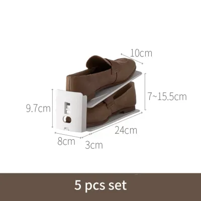 Home Signature Shoe Rack Space-saving Double-Layer Shoe Bracket Adjustable Shoe Storage Rack Shoe Cabinet Layered Partition Storage Rack