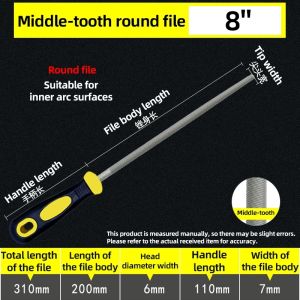 Redtool 1PCS 8/ 12 inch Steel file Woodworking Rasp Files Polished File Tool