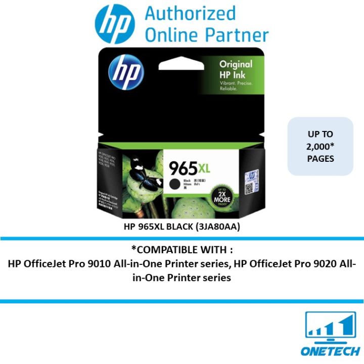 Pack HP 963 / 4 Cartouches d'Encre Noire Cyan Magenta Jaune / 6ZC70