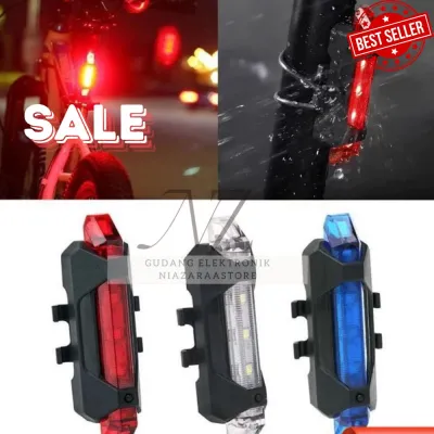 COD Terlaris Lampu led sepeda/ Paket lampu depan dan belakang sepeda LAMPU SEPEDA DEPAN BELAKANG FREE CASAN
