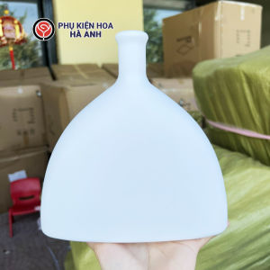 Lọ Hoa Bình Hoa Nhựa Hình Tam Giác Phong Cách Bắc Âu Cắm Hoa Decor Kiểu Vintage Để Bàn Trang Trí
