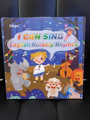 I Can Sing English Nursery Rhymes Sound Book | Interactive Musical Book with Recording Function | 15 Classic Songs Early Learning Educational Toy for Toddlers Kids 3+ | Best Baby Gift