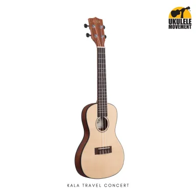 Kala Travel Concert Ukulele KA-SSTU-C with Mahogany Back & Sides and Solid Spruce Top New Includes Gig Bag