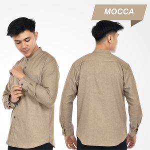 Kemeja Koko Pria Katun Madinah Premium Lengan Panjang Model Basic Polos