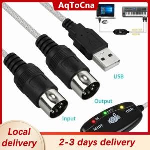 [COD] AqToCna Ship within 24 hours USB IN-OUT MIDI Cable Converter PC to Music Keyboard Adapter Cord
