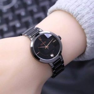 Jam Tangan Wanita Elegan Rantai Kaca Belimbing Tanggal Aktif