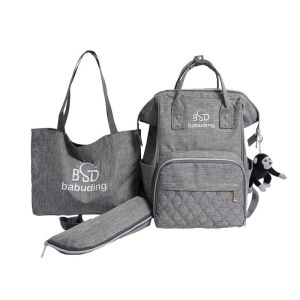 TAS BAYI 6019 - RANSEL BAYI 3 IN 1 MULTIFUNGSI “BSD babuding + FREE BONEKA MONKEY” TAS PERLENGKAPAN BAYI TAS TRAVEL BAYI TAS DIAPER - F1