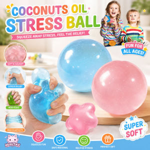 Coconut Oil Squishy Stress Ball Slow Rising Sensory Fidget Toy Kids Shapeable Relief Anxiety Toy