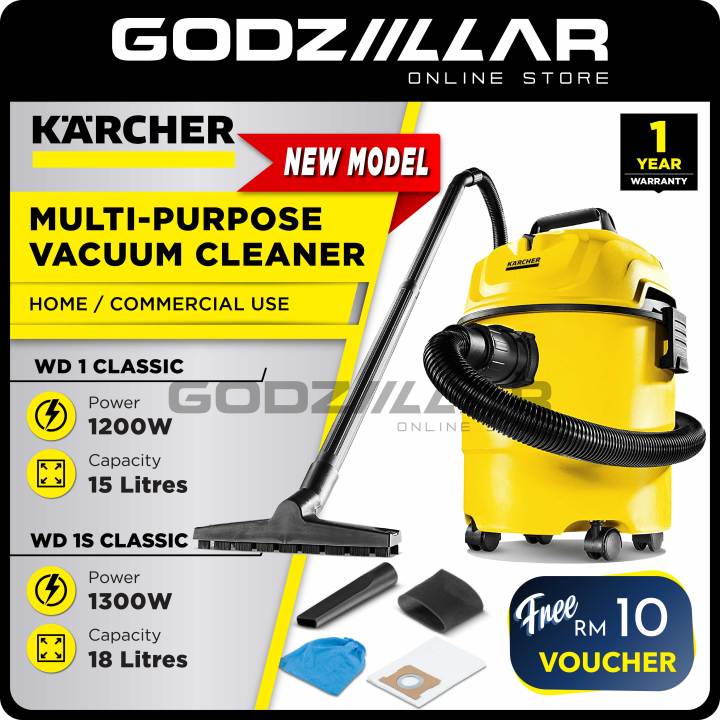 Karcher WD1 Classic Wet & Dry Multipurpose Vacuum Cleaner | Vacuum ...