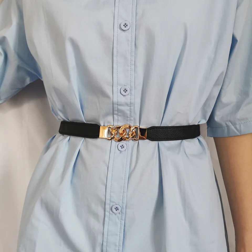 Thắt lưng dây nịt nữ bản nhỏ 1cm da thật khóa móc chữ U mạ màu vàng hồng đai  buộc áo váy len khoác dạ rút eo 2 bên | Shopee Việt Nam
