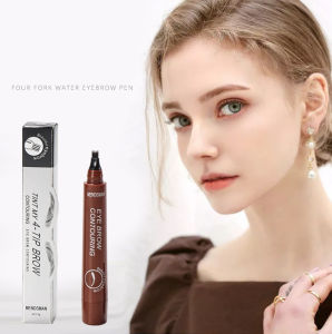 C.three. Eyebrow Tint Tattoo Waterproof Eyebrow Pencil Pen 4 Fork Tip Liquid Brow Long Lasting Makeup Eyebrows Waterproof Cosmetic Eye brow Liner