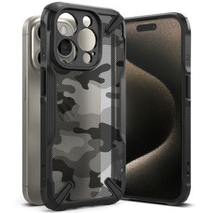 RINGKE® FUSION X Heavy Duty Compatible iPhone 15 Pro Max/ 15 Pro Clear Hard Back Shockproof Advanced Protective TPU Bumper Cover Case