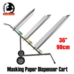 P50 Masking Paper Dispenser Cutter Trolley 36" Up To 3 sizes Automotive Body Repair Masking Paper Cutter Cart