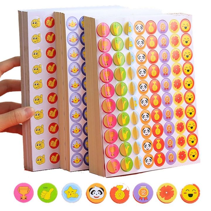 Gonuuwgl Smiley Face Small Cartoon Label Teacher Student Scrapbook 