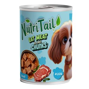 375g Pet Dog Food Dog Wet Food Beef Nugget Chicken Nugget Gravy Canned Food Dog for Treats
