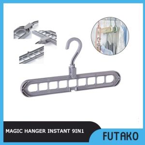 2PCS Magic Hanger Instant 9 in 1 / Gantungan Baju Ajaib / Gantungan Baju FUTAKO