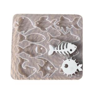 Khuôn Silicon Bông tai 3D động vật biển dangle công cụ Làm Vòng Cổ thủ công Mặt dây chuyền khuôn tự làm khuôn đúc nhựa